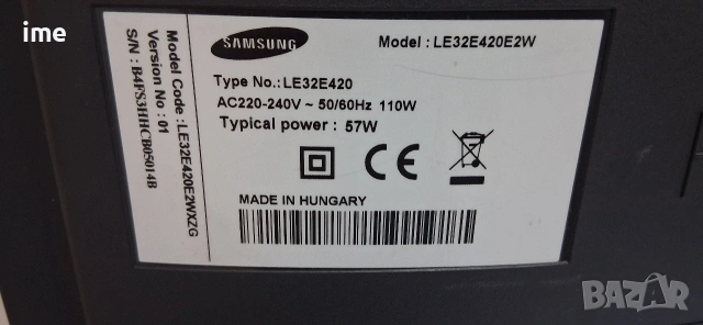 LCD Телевизор НОМЕР 89. Samsung. Model LE32E420. 32 инча, 81 см. Цифрова и аналогова телевизия..., снимка 14 - Телевизори - 55288557