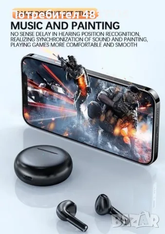 Безжични слушалки Pro 6, IPX4 водоустойчив, зареждаща се кутия. , снимка 16 - Безжични слушалки - 55606289