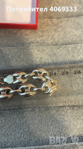 Сребърен синджир като нов 925, снимка 5 - Колиета, медальони, синджири - 54370573