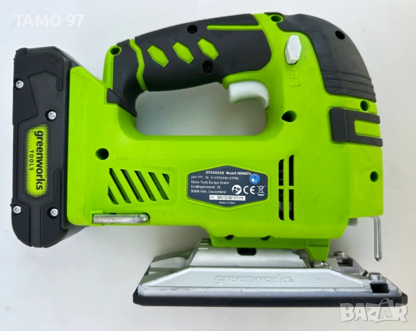 Greenworks G24JS - Акумулаторен прободен трион 24V като нов!, снимка 3 - Триони и циркуляри - 55117596