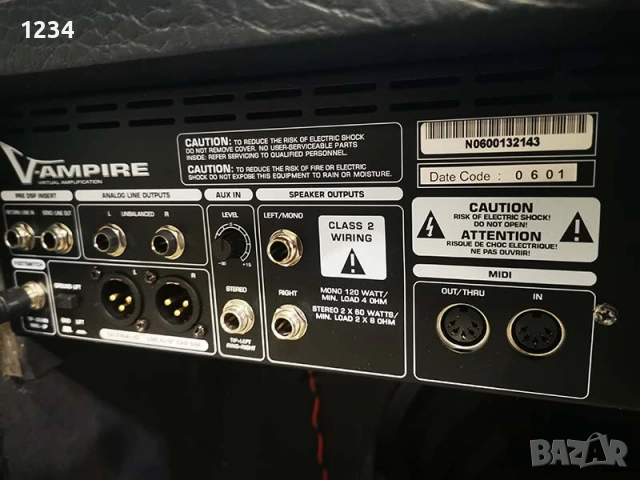 Усилвател за китара кубе berhinger V-ampire LX112 120W вградени ефекти, снимка 9 - Струнни инструменти - 54015476