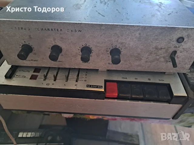ретро стерео касетофон с усилвател, снимка 5 - Радиокасетофони, транзистори - 55631456