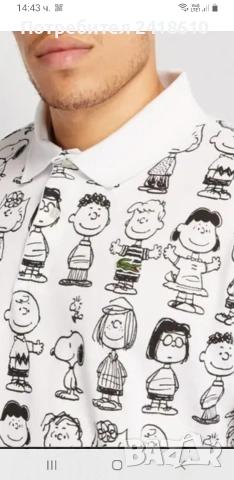 Lacoste X Peanuts Unisex Limited Pique Cotton Classic Fit  Size 4 - M НОВО! ОРИГИНАЛ! Мъжка Тениска!