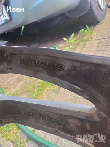 Предна джанта за 08-14 Мерцедес W204 C250 C300 C350 7.5J x17 ET 47, снимка 5 - Гуми и джанти - 54566055