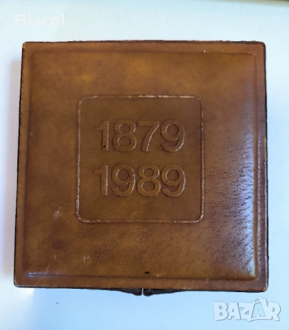 Настолен медал 110 години български съобщения 1989 г. Rare, снимка 3 - Антикварни и старинни предмети - 54490567