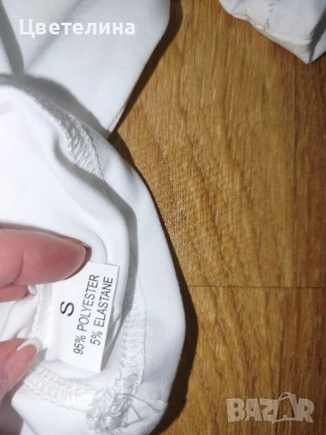 Къси стилни дамски дънкови панталонки в лилав цвят размер 32/XXS на ZARA + подарък блузка, снимка 10 - Дънки - 42593458