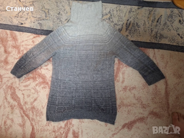 Дамски плетен пуловер поло United Colors of Benetton – Сив омбре ефект / Размер M