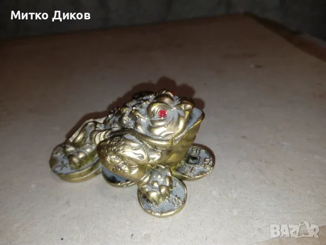 Жаба от смола за късмет и пари  като нова, снимка 4 - Декорация за дома - 55413310