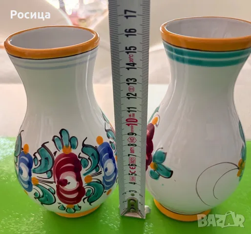 Вази -2 броя , ръчно декорирани, снимка 6 - Вази - 55040288
