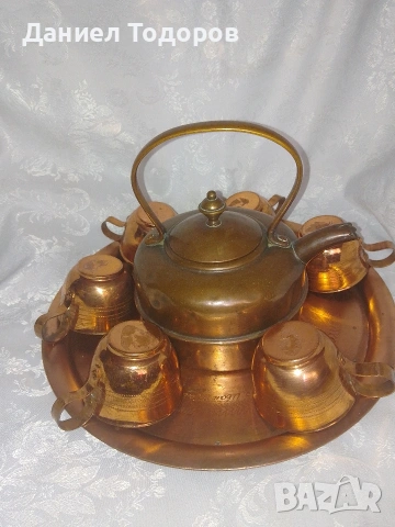 Стар Меден Сервиз за - Чай, Кафе , Ракия - 8 части, снимка 12 - Сервизи - 54081566