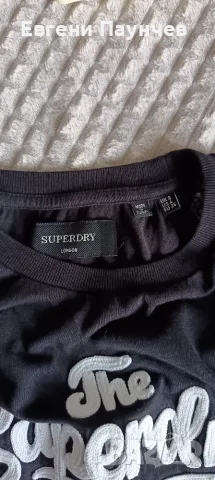 Superdry размер XS дамска тениска с дантелени ръкави , снимка 4 - Тениски - 55419152