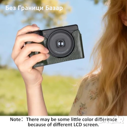 Нов Калъф от естествена кожа за фотоапарат Ricoh GR III GR IV зелен кейс, снимка 7 - Чанти, стативи, аксесоари - 54129170