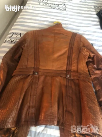 Кожено яке с подплата, снимка 3 - Якета - 54200510