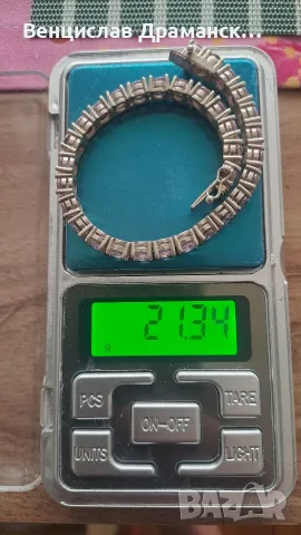 Тенис сребърна гривна, снимка 6 - Гривни - 55609921