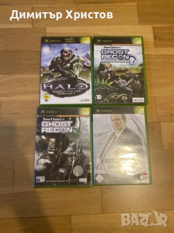 Игри за Xbox (Halo, Tom Clancy’s ghost recon/island thunder, fussball manager 2004
