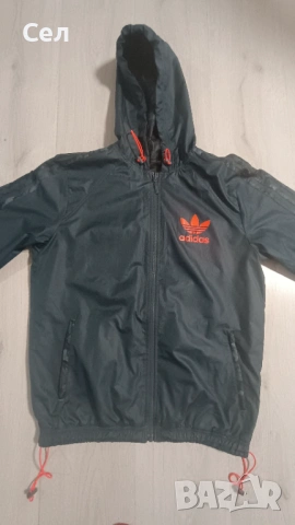 Оригинално двулицево пролетно яке Adidas S, снимка 2 - Якета - 54634259