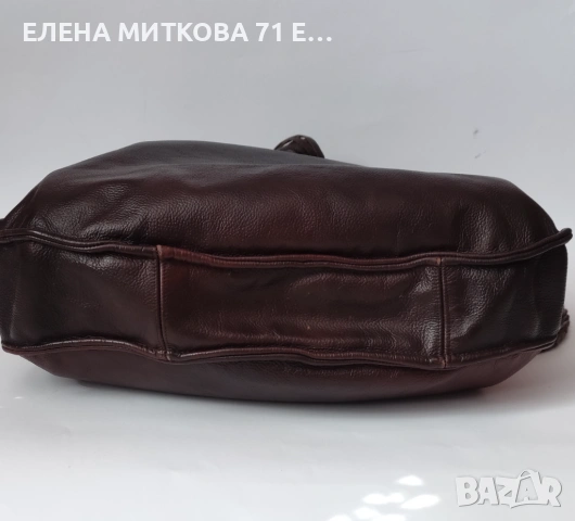 Мека дамска чанта от естествена кожа в "бохо стил" с ресни, снимка 4 - Чанти - 54139786