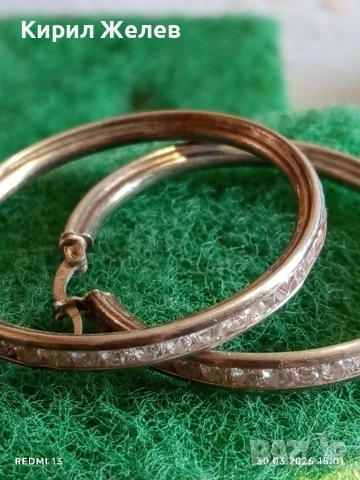 Класически модел сребърни обеци с ювелирно инкрустирани Планински кристали 52732, снимка 6 - Обеци - 54027229