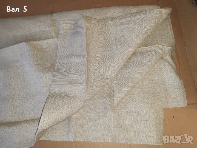 Стар ленен плат , платно , ленена панама . НЕУПОТРЕБЯВАН, снимка 2 - Антикварни и старинни предмети - 54149504
