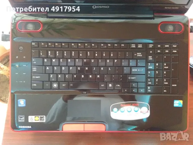 Лаптоп Toshiba Qosmio X505-Q887 18.4" | i7 | 8GB RAM | 256GB SSD | Като Нов! Ретро Екзотика, снимка 2 - Лаптопи за игри - 55655069