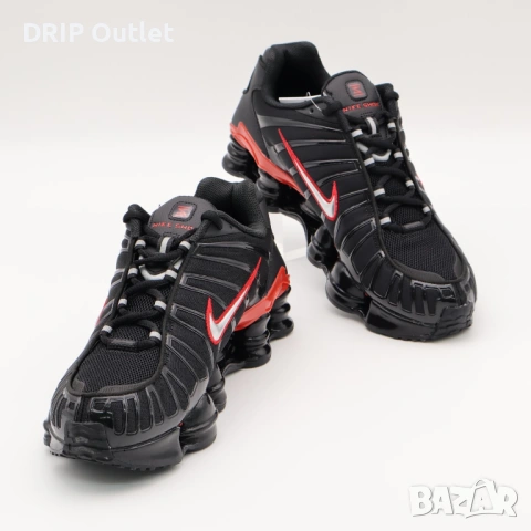 !НОВИ! Nike Shox TL | Black/Red | + КУТИЯ, снимка 4 - Маратонки - 54574486