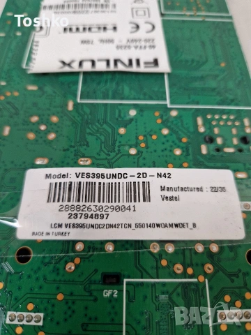 FINLUX 40-FFA-5235 MAIN BOARD 17MB171 POWER BOARD 17IPS62 PANEL VES395UNDC-2D-N42, снимка 4 - Части и Платки - 54229261