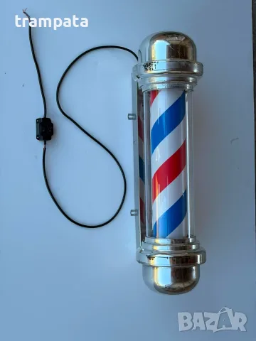 НАЙ ДОБРАТА ОФЕРТА Physa Въртящ се светещ бръснарски стълб , Barber pole, снимка 4 - Фризьорски принадлежности - 55679679