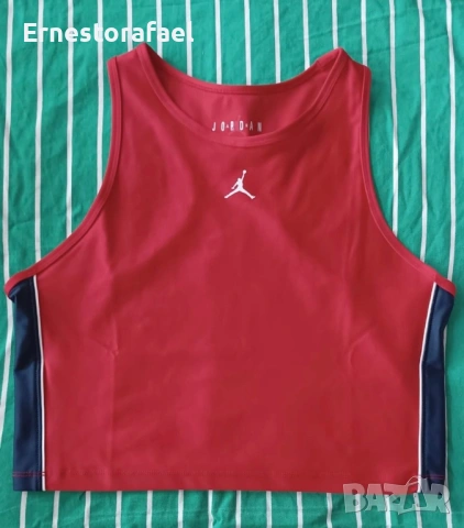 Спортен топ/ потник NIKE Jordan Essential Cropped Tank Top , снимка 2 - Спортни екипи - 54207312