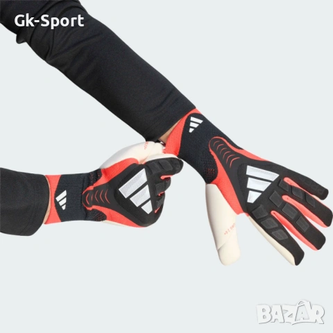 Вратарски ръкавици ADIDAS PREDATOR GL PRO BLACK/BLACK/LUCID RED размер 7,8,10, снимка 4 - Футбол - 54842278