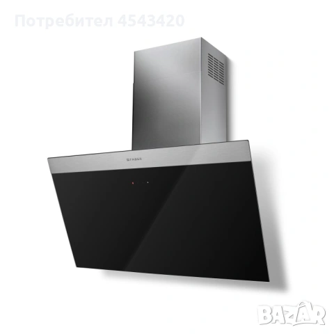 Ъглов абсорбатор/аспиратор/ширм Faber Daisy 80cm - Black Glass