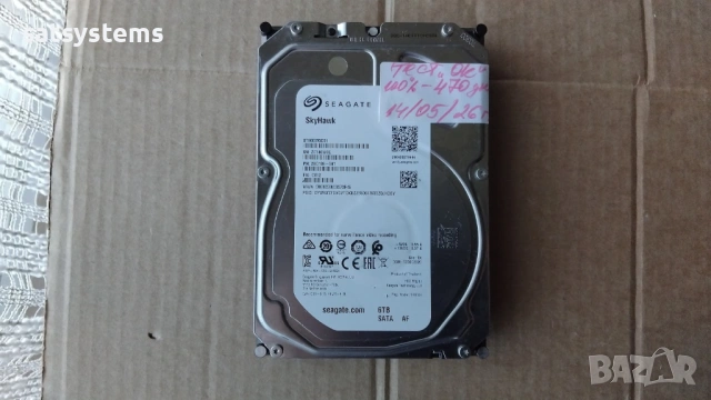 Хард диск Seagate SkyHawk Surveillance ST6000VX001 6TB SATA 6.0Gb/s, снимка 2 - Твърди дискове - 54556733
