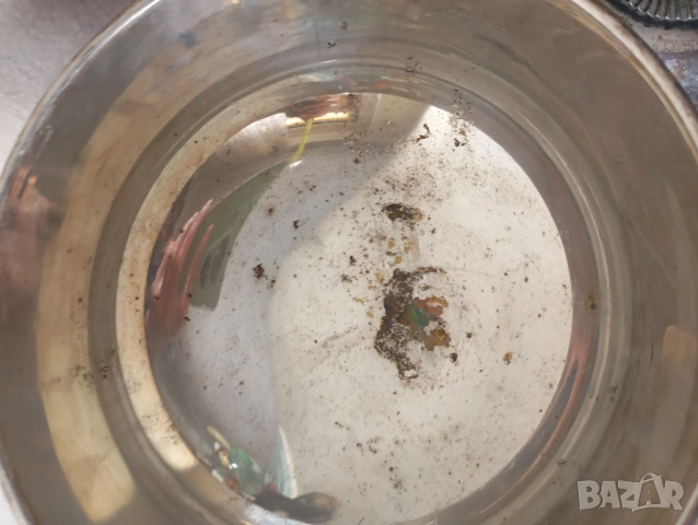 Посребрена купа,фруктиера с капак в стил арт деко, снимка 5 - Други ценни предмети - 53900916