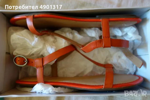 нови кожени сандали Clarks, 40ти номер, снимка 4 - Сандали - 55460187