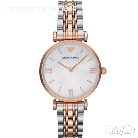 Emporio Armani Gianni T-Bar - Rose Gold - нов дамски часовник, снимка 6 - Дамски - 54743671