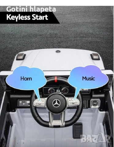 Акумулаторен джип Mercedes G 63 AMG 4X4 Premium 12V/9Ah,120W, снимка 13 - Детски велосипеди, триколки и коли - 54995915