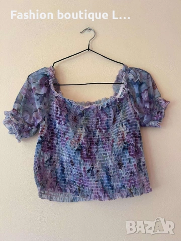 Лилаво ластични късо топче с ръкавки XS / S размер 💜