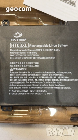 HP HT03XL нова батерия лаптоп (11.55V,41.9Wh,3630mAh), снимка 2 - Батерии за лаптопи - 54843050