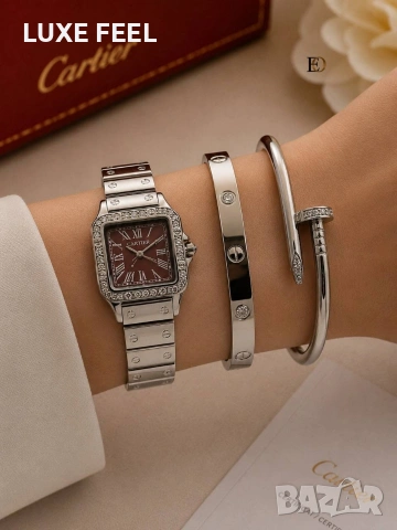 ⚜️ Hermes ⚜️ Carrie ⚜️Часовник + Гривни , снимка 5 - Дамски - 54915411
