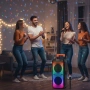 Преносима тонколона с микрофон и дистанционно управление, 40W мощност, Bluetooth, USB/SD , снимка 2