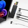 USB-C хъб 8 в 1 за Microsoft Surface Pro 12 (2025) с Thunderbolt 4, HDMI 4K и LAN, снимка 1