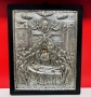 Стара Гръцка Релефна Сребърна Икона на Успение Богородично "Η ΚΟΙΜΗCΙC ΤΗC ΘΚΟΥ", снимка 1