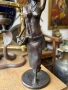 Африканска бронзова скулптура на жена с гърне на главаа. №8081, снимка 7