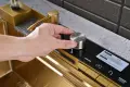 100см Модерна златиста мултифункционална кухненска мивка с двоен водопад, снимка 16