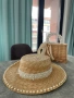Сламена дамска шапка с декорация от перли, снимка 8