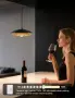 LED висящ полилей с регулируема височина, (приглушено горно и фокусно долно осветление), 12W, 3000K, снимка 8