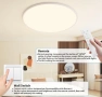 LED таванна лампа MOONSEA 80W, 80 см, голяма плоска димируема LED плафониера с дистанционно управлен, снимка 3