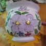 Красива кашпа с рисувани цветя, снимка 5