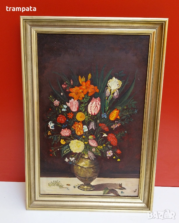 НАЙ ДОБРАТА ОФЕРТА Стара немска картина Подписана WS (1950-60), снимка 1