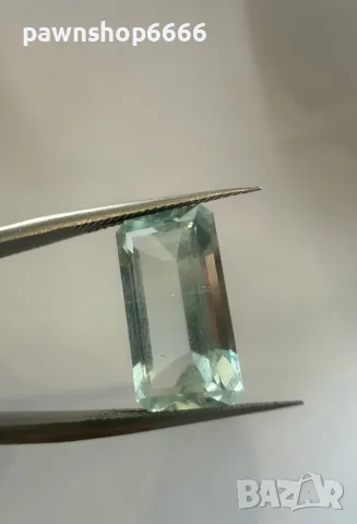 Естествен аквамарин 5.65 ct – Emerald Cut – естествен скъпоценен камък, снимка 3 - Други - 55394422