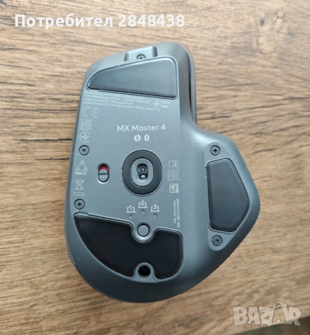 Logitech MX Master 4, Silent, USB, BT, Graphite , снимка 6 - Клавиатури и мишки - 54276850